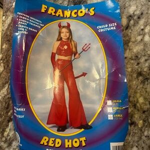 Girls Large Devil Halloween Costume